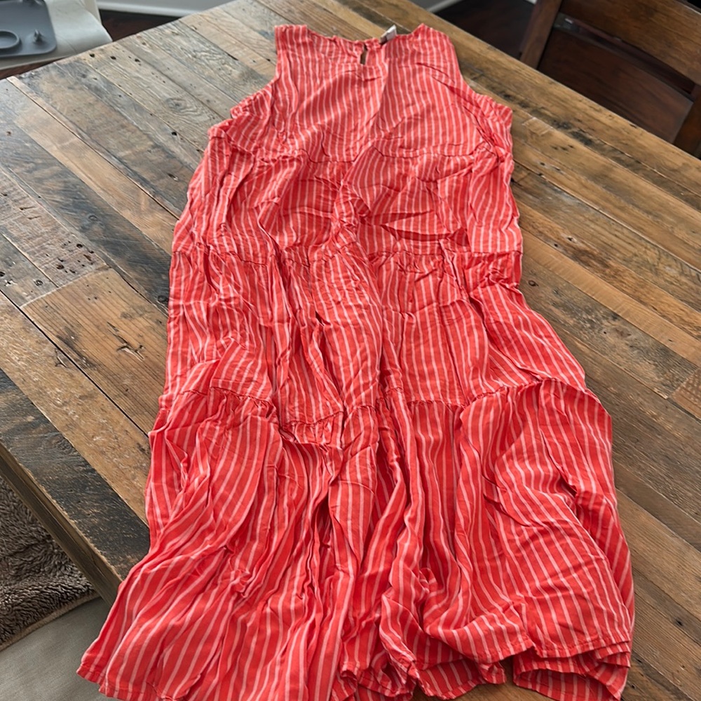 A New Day orange/off white sundress
